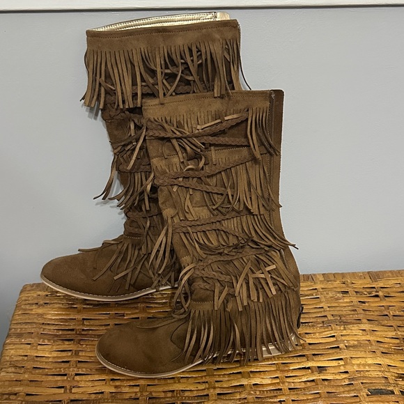 Other - Brown Fringe Girl Boots